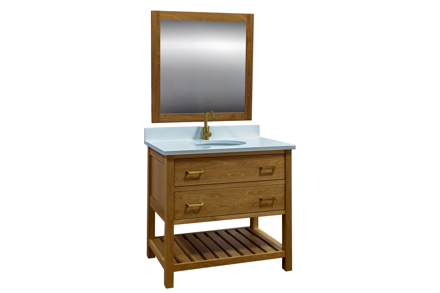 Trusty Wood Studio Bathroom Vanity 36" with Two Drawers