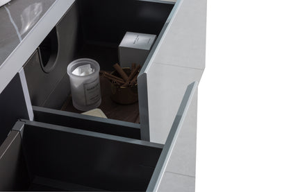 Tona BOVA Floating Bathroom Vanity in Ash Gray