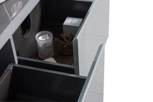 Tona BOVA Floating Bathroom Vanity in Ash Gray