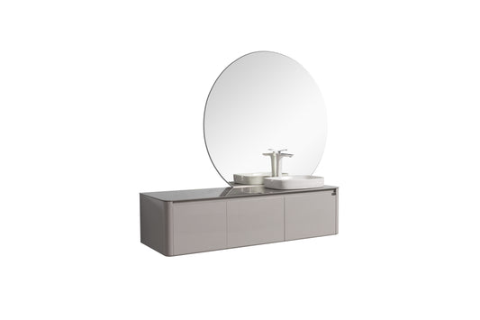 Tona BOVA Floating Bathroom Vanity in Ash Gray