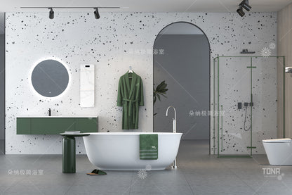 Tona Diana 65-Inch Floating Bathroom Vanity in Ash Green