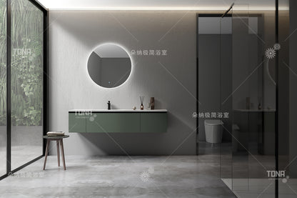 Tona Diana 65-Inch Floating Bathroom Vanity in Ash Green