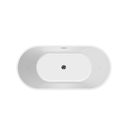 Tona Harp 67-Inch Freestanding Bathtub in White