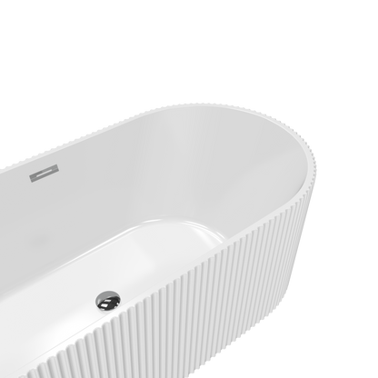Tona Harp 67-Inch Freestanding Bathtub in White