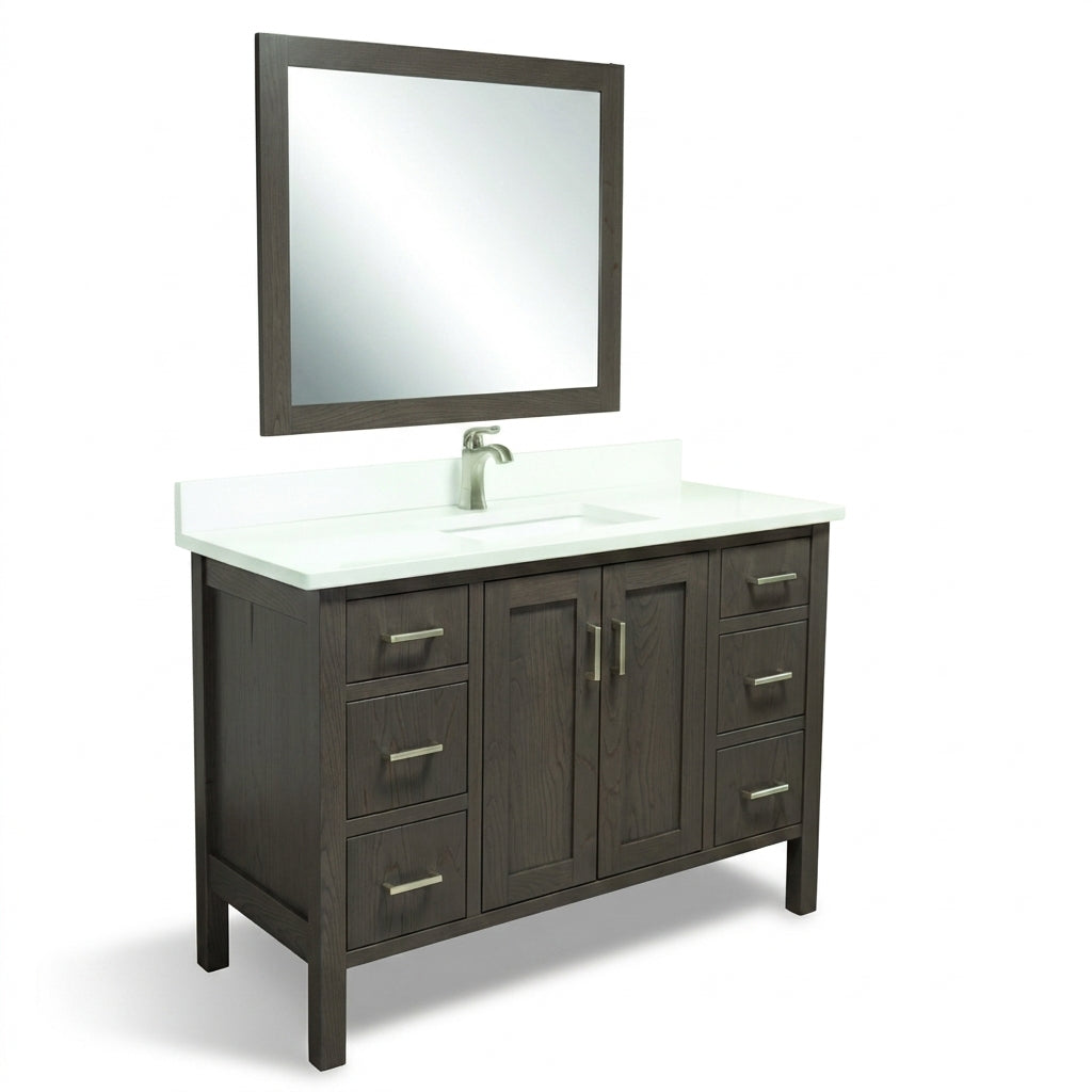 trusty-wood-california-bathroom-vanity-42-with-two-doors-and-six-drawers OCS-118