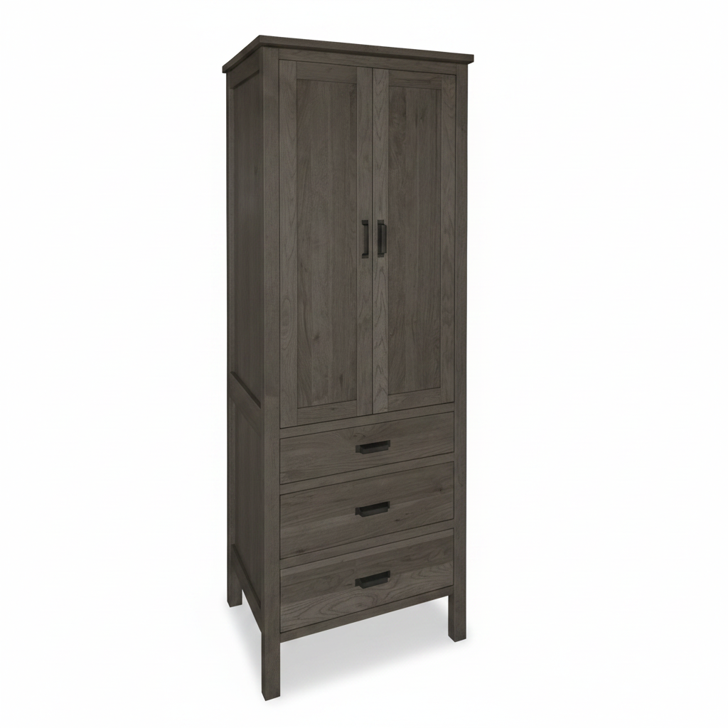 trusty-wood-california-27-linen-cabinet-with-two-doors-and-three-drawers OCS-118