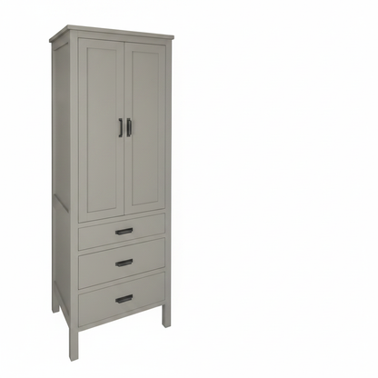 trusty-wood-california-27-linen-cabinet-with-two-doors-and-three-drawers SW-7016
