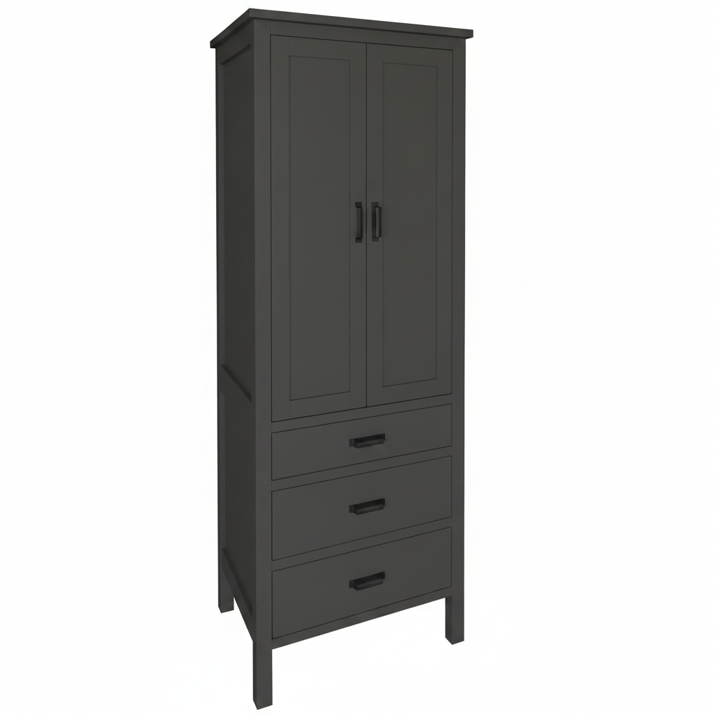 trusty-wood-california-27-linen-cabinet-with-two-doors-and-three-drawers SW-7069