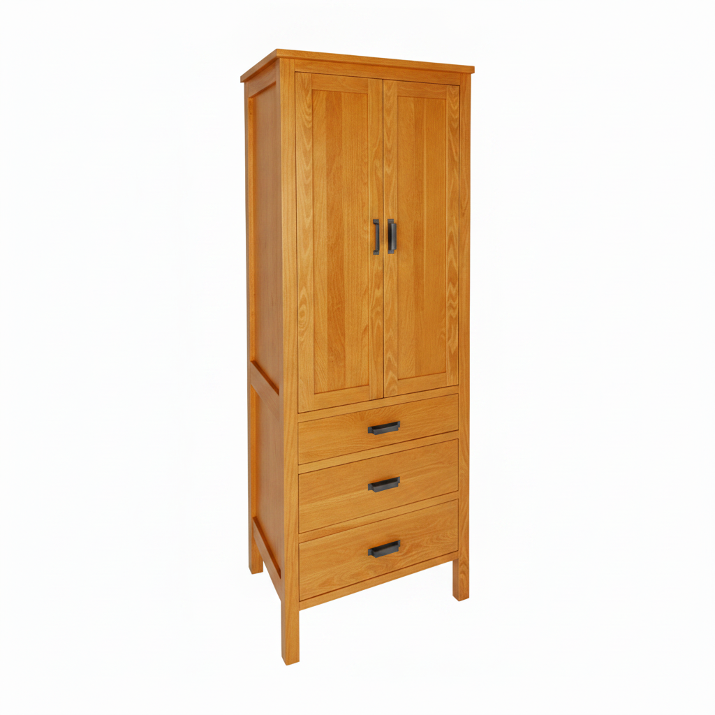 trusty-wood-designer-series-15-linen-cabinet-with-one-door-and-three-drawers OCS-101