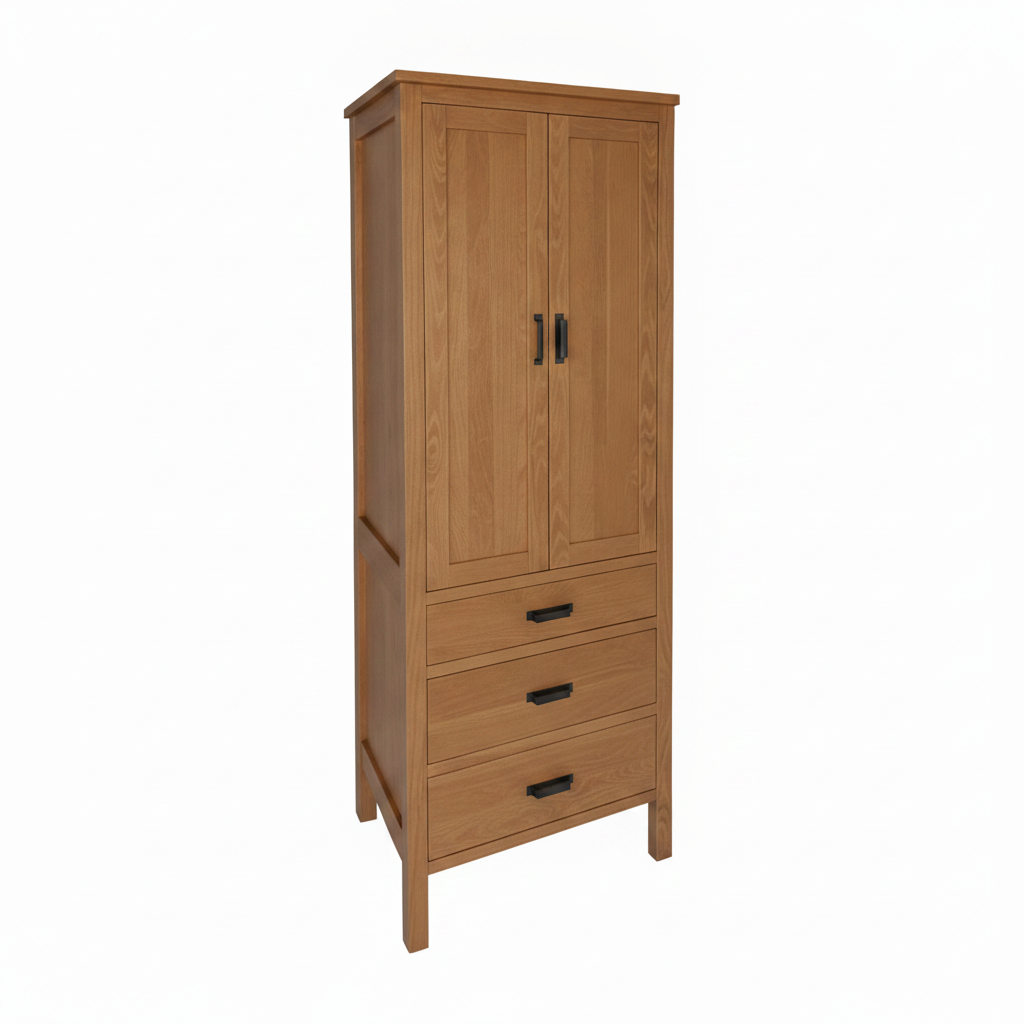 trusty-wood-designer-series-24-linen-cabinet-with-two-doors-and-three-drawers OCS-112