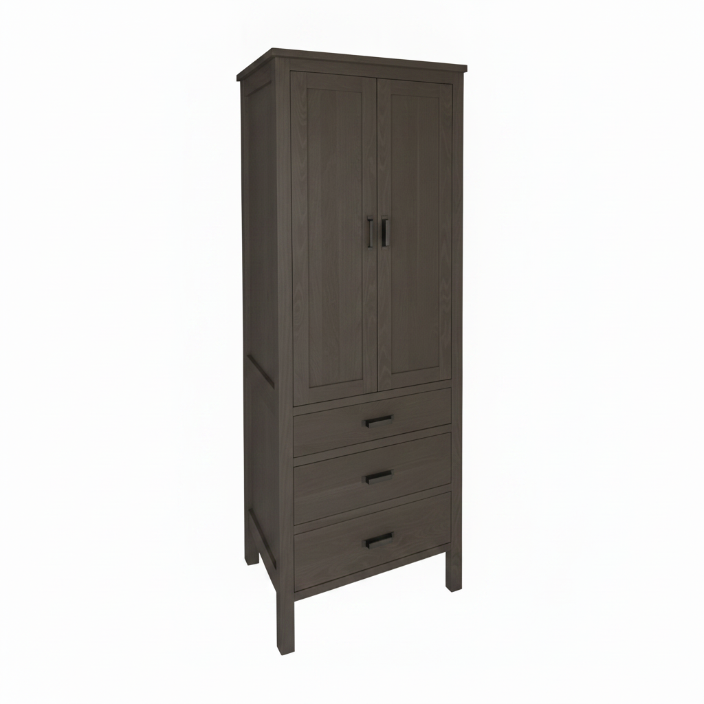 trusty-wood-designer-series-15-linen-cabinet-with-one-door-and-three-drawers OCS-118