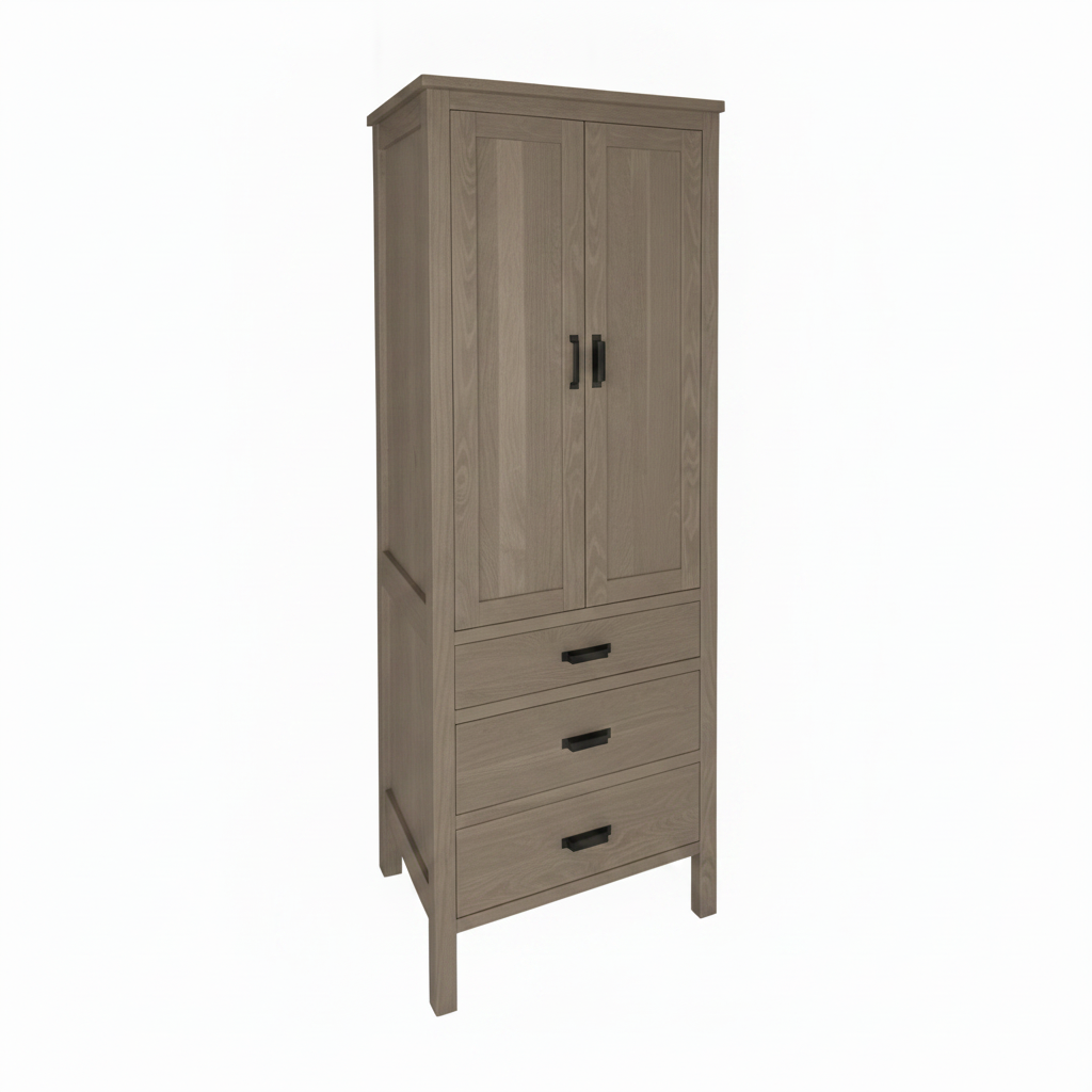 trusty-wood-designer-series-24-linen-cabinet-with-two-doors-and-three-drawers OCS-135