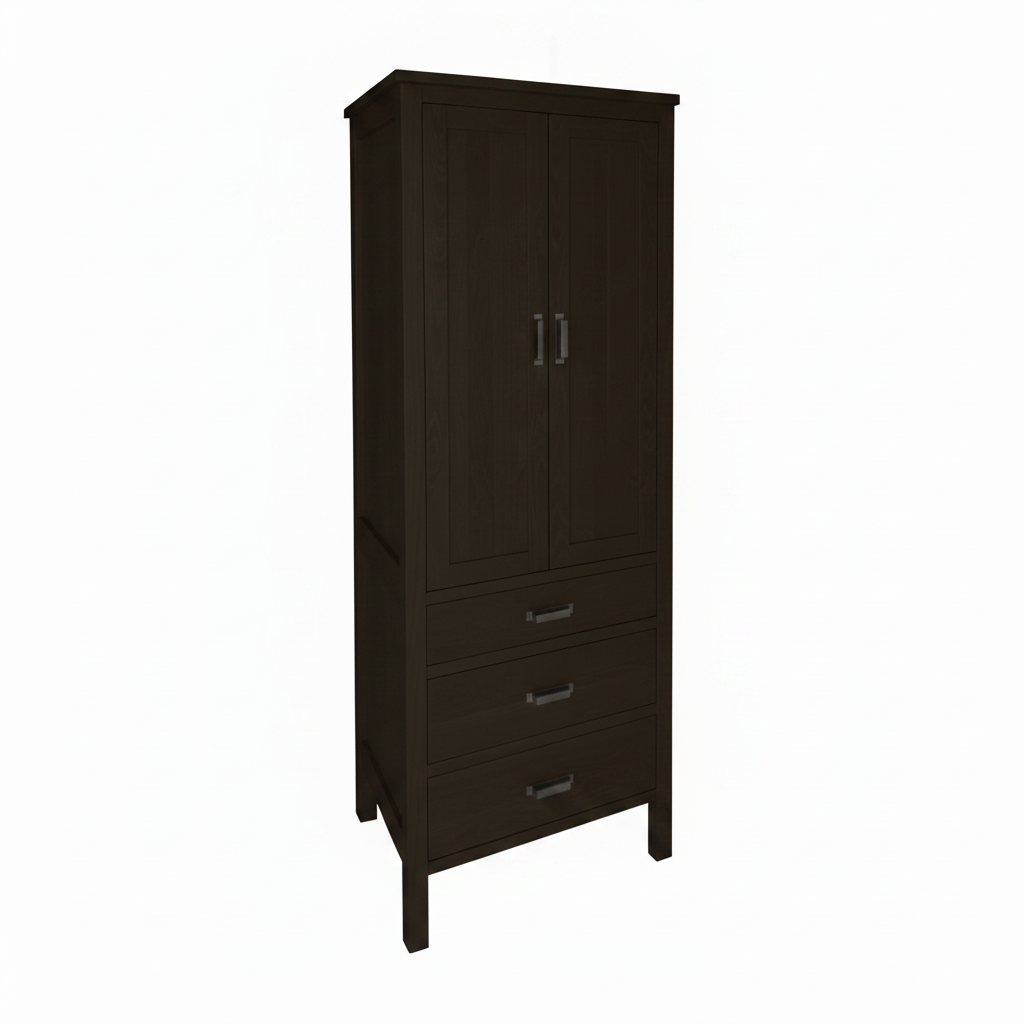 trusty-wood-designer-series-21-linen-cabinet-with-one-door-and-three-drawers OCS-230