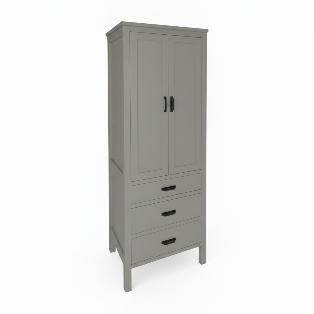 trusty-wood-designer-series-15-linen-cabinet-with-one-door-and-three-drawers SW-2850