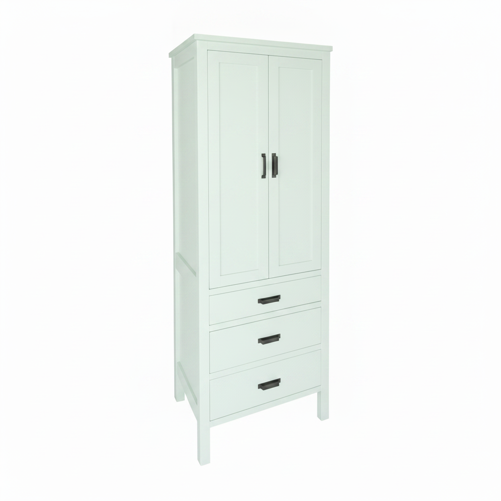 trusty-wood-designer-series-15-linen-cabinet-with-one-door-and-three-drawers SW-6411