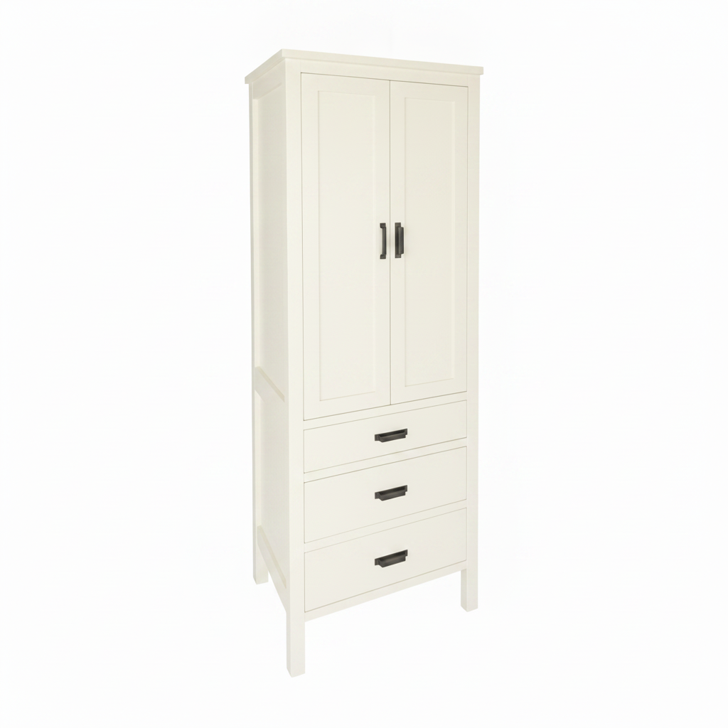 trusty-wood-designer-series-21-linen-cabinet-with-one-door-and-three-drawers SW-7004
