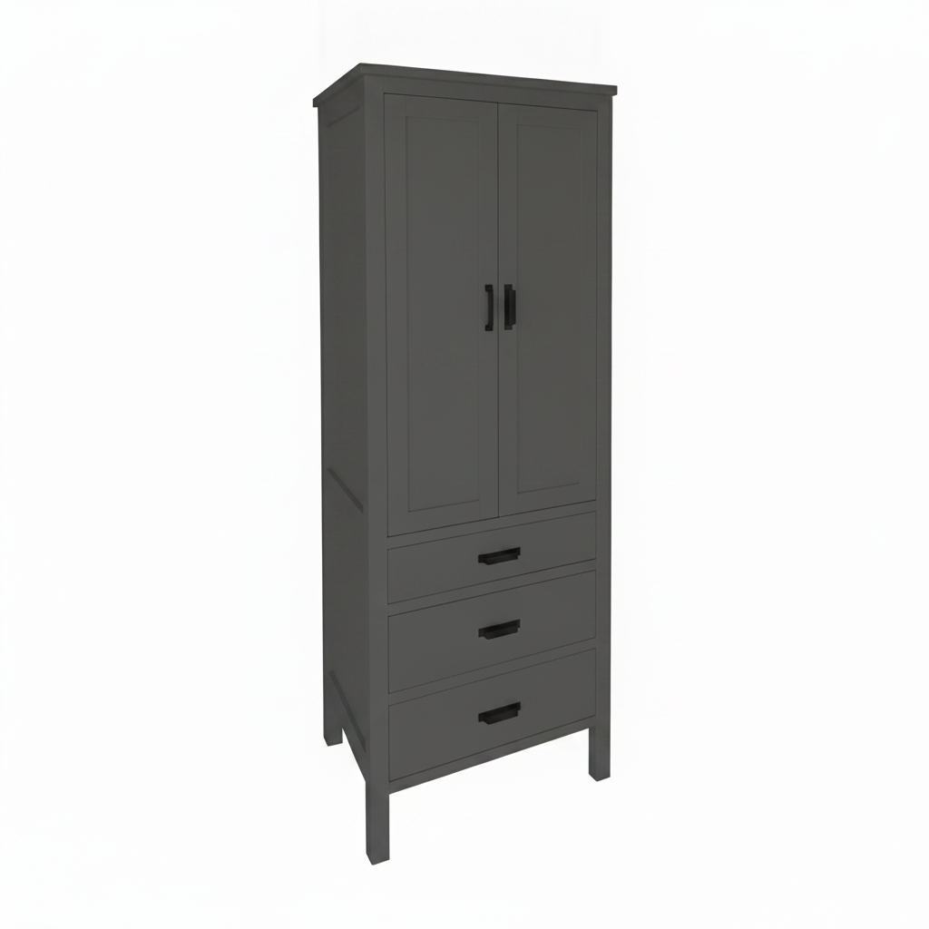 trusty-wood-designer-series-18-linen-cabinet-with-one-door-and-three-drawers SW-7069