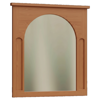 Trusty Wood Atlanta mirror rendered in Cherry finish, rendering, actual wood/finish may vary