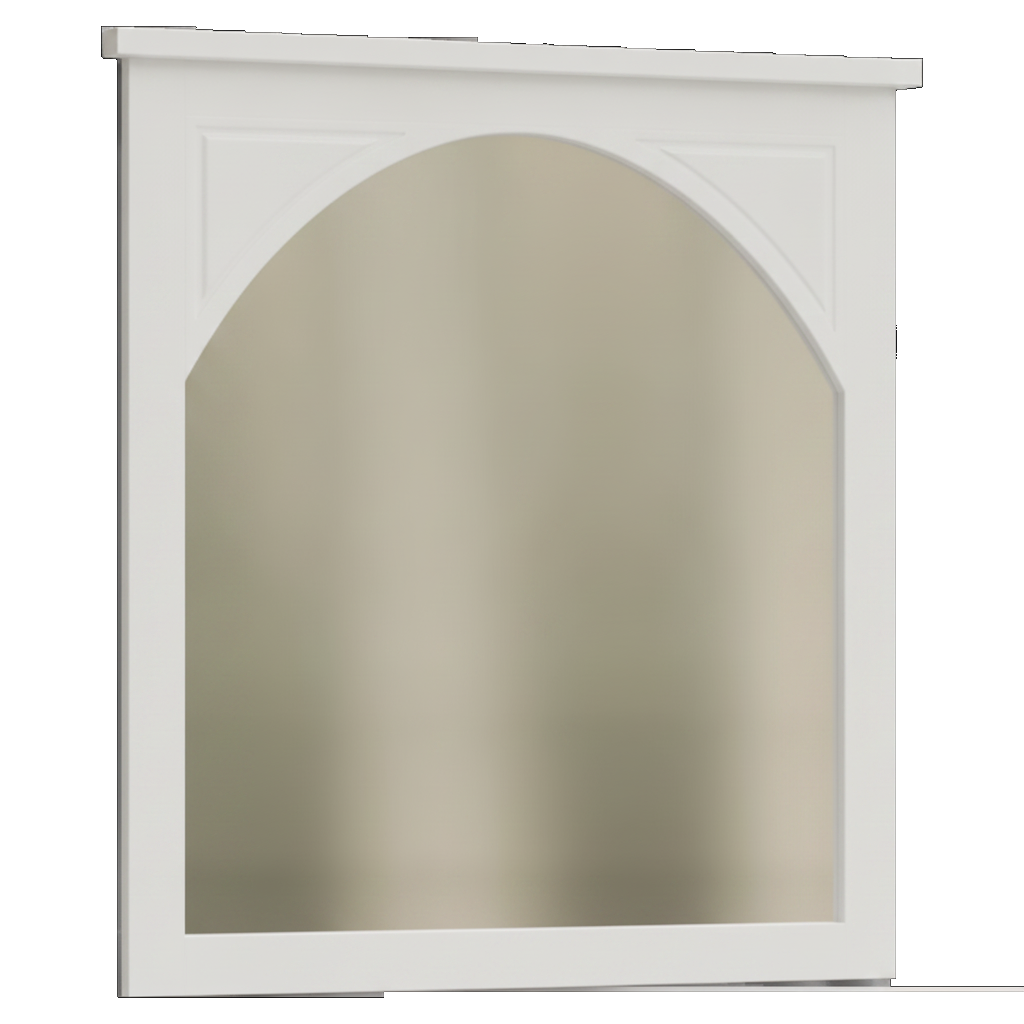 Trusty Wood Atlanta mirror rendered in Painted (white) finish, rendering, actual wood/finish may vary
