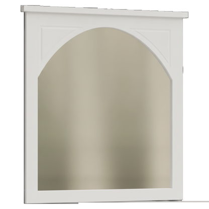 Trusty Wood Atlanta mirror rendered in Painted (white) finish, rendering, actual wood/finish may vary