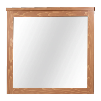 Trusty Wood Bolivar mirror rendered in Sap Cherry finish, rendering, actual wood/finish may vary
