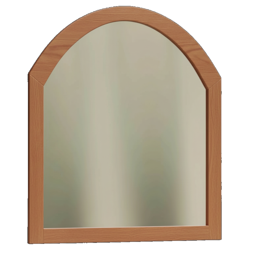 Trusty Wood Conway mirror rendered in Cherry finish, rendering, actual wood/finish may vary