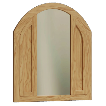 Trusty Wood Conway mirror rendered in Hickory finish, rendering, actual wood/finish may vary
