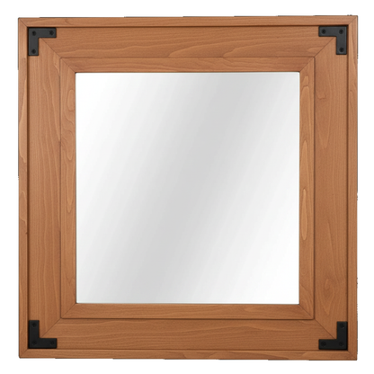 Trusty Wood Lexington mirror rendered in Cherry finish, rendering, actual wood/finish may vary