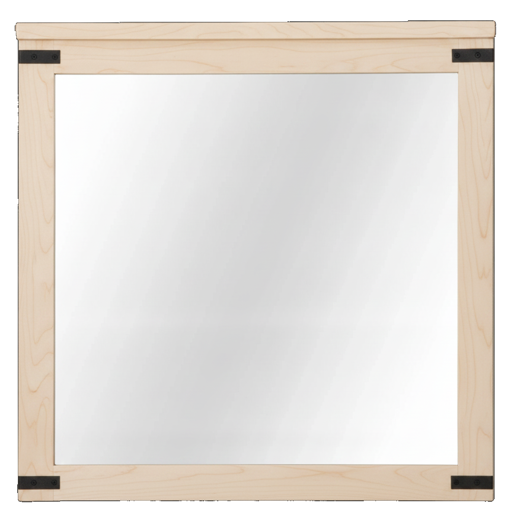 Trusty Wood Lexington mirror rendered in Hard Maple finish, rendering, actual wood/finish may vary