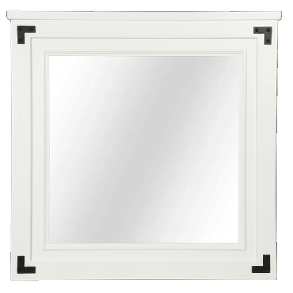 Trusty Wood Lexington mirror rendered in Painted (white) finish, rendering, actual wood/finish may vary