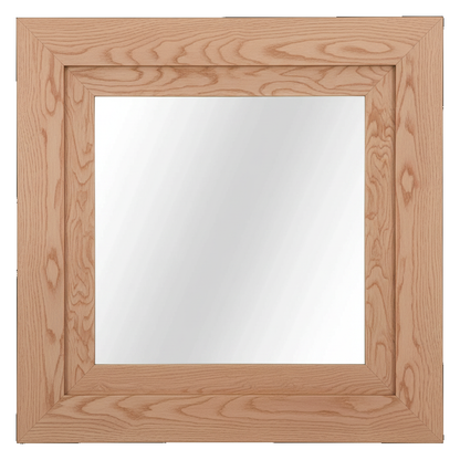 Trusty Wood Lexington mirror rendered in Red Oak finish, rendering, actual wood/finish may vary