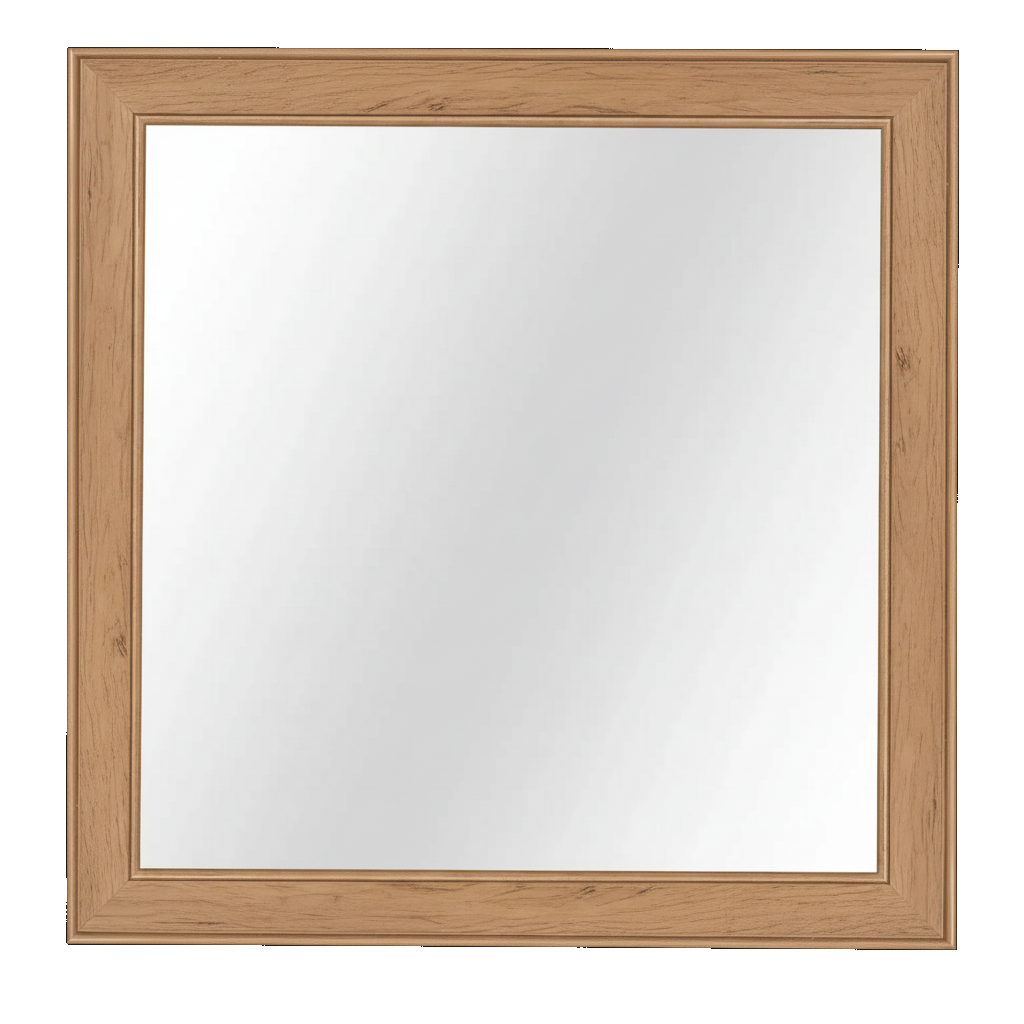 Trusty Wood Ocean City mirror rendered in Brown Maple finish, rendering, actual wood/finish may vary