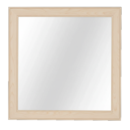 Trusty Wood Ocean City mirror rendered in Hard Maple finish, rendering, actual wood/finish may vary