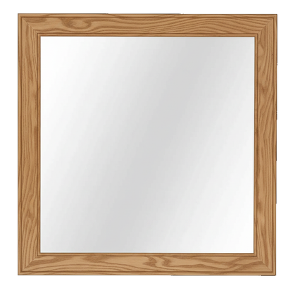 Trusty Wood Ocean City mirror rendered in Hickory finish, rendering, actual wood/finish may vary