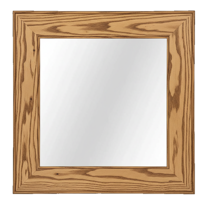 Trusty Wood Ocean City mirror rendered in Rustic Hickory finish, rendering, actual wood/finish may vary