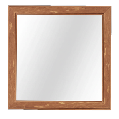Trusty Wood Ocean City mirror rendered in Sap Cherry finish, rendering, actual wood/finish may vary
