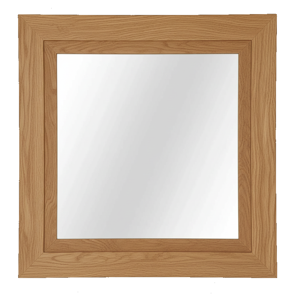 Trusty Wood Ocean City mirror rendered in White Oak finish, rendering, actual wood/finish may vary