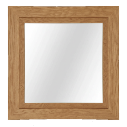 Trusty Wood Ocean City mirror rendered in White Oak finish, rendering, actual wood/finish may vary