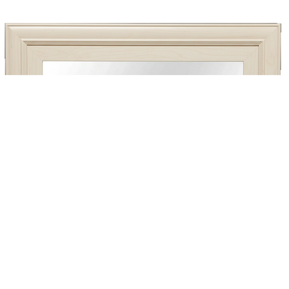 Trusty Wood Rosedale mirror rendered in Hard Maple finish, rendering, actual wood/finish may vary
