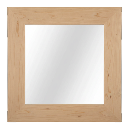 Trusty Wood Standard mirror rendered in Brown Maple finish, rendering, actual wood/finish may vary