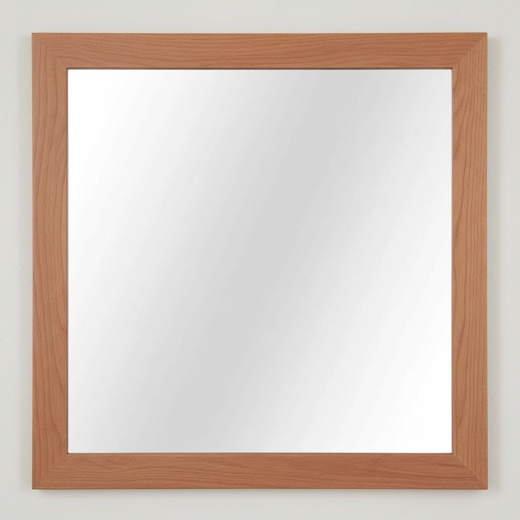 Trusty Wood Standard mirror rendered in Cherry finish, rendering, actual wood/finish may vary