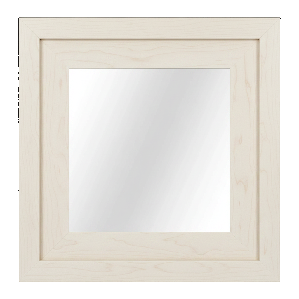 Trusty Wood Standard mirror rendered in Hard Maple finish, rendering, actual wood/finish may vary
