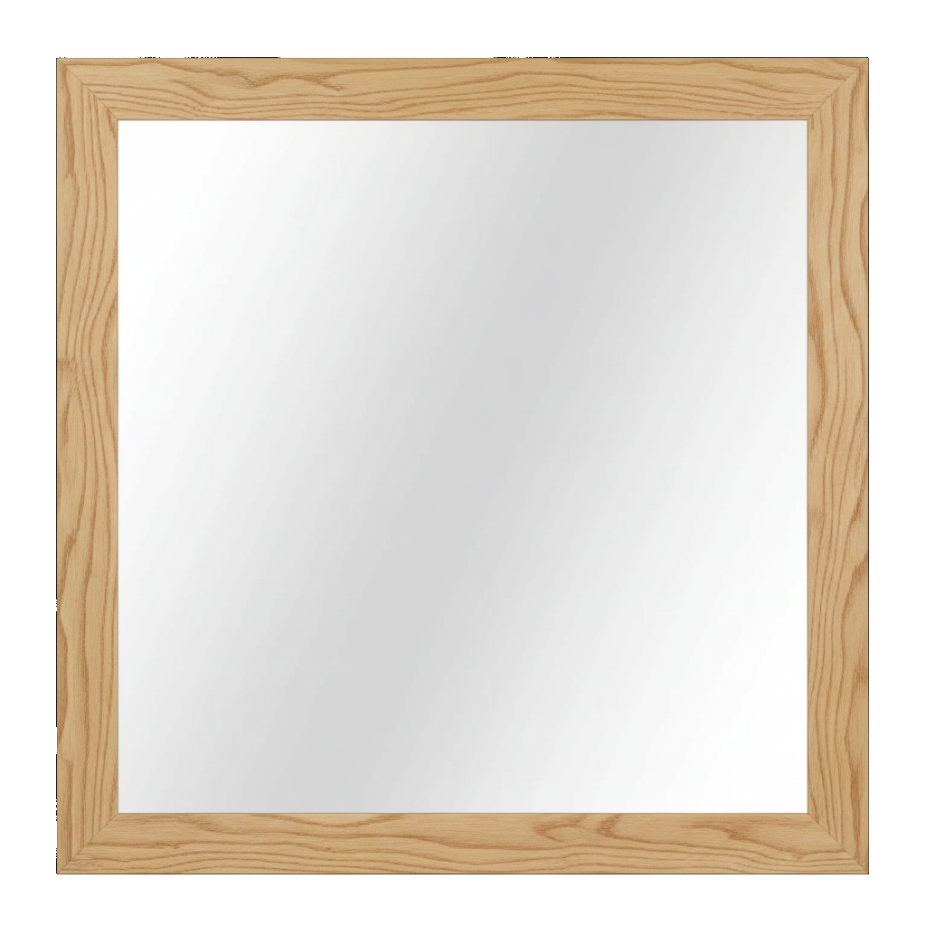 Trusty Wood Standard mirror rendered in Hickory finish, rendering, actual wood/finish may vary