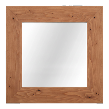 Trusty Wood Standard mirror rendered in Rustic Cherry finish, rendering, actual wood/finish may vary