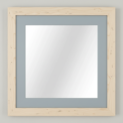 Trusty Wood Standard mirror rendered in Wormy Maple finish, rendering, actual wood/finish may vary