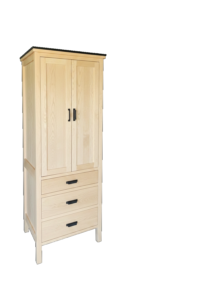 Trusty Wood California tower rendered in Hard Maple finish, rendering, actual wood/finish may vary
