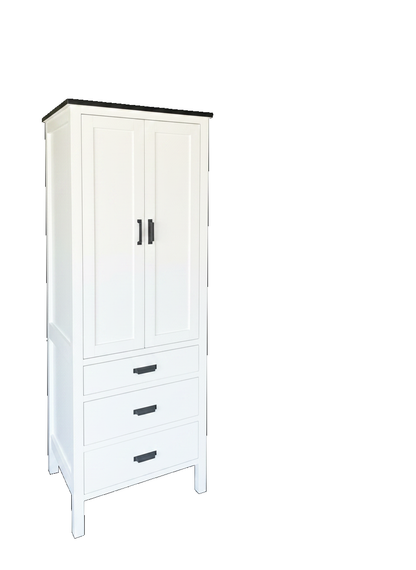Trusty Wood California tower rendered in Painted (white) finish, rendering, actual wood/finish may vary