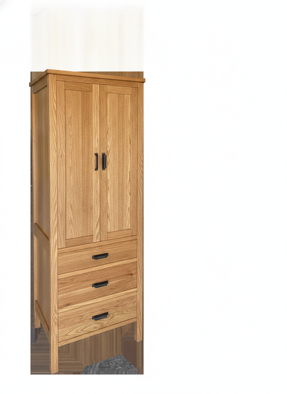 Trusty Wood California tower rendered in White Oak finish, rendering, actual wood/finish may vary