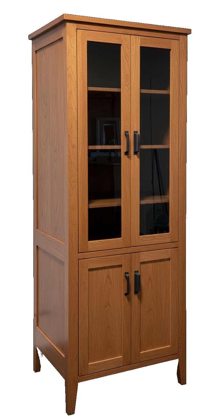 Trusty Wood Charleston tower rendered in Cherry finish, rendering, actual wood/finish may vary