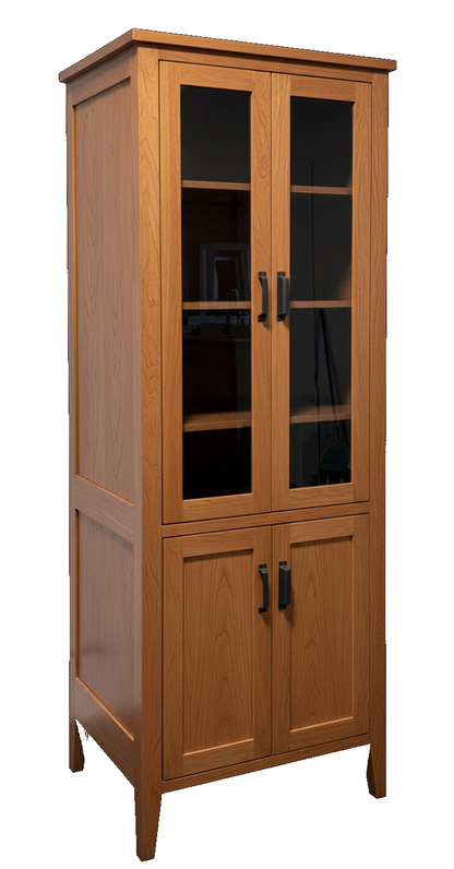 Trusty Wood Charleston tower rendered in Cherry finish, rendering, actual wood/finish may vary